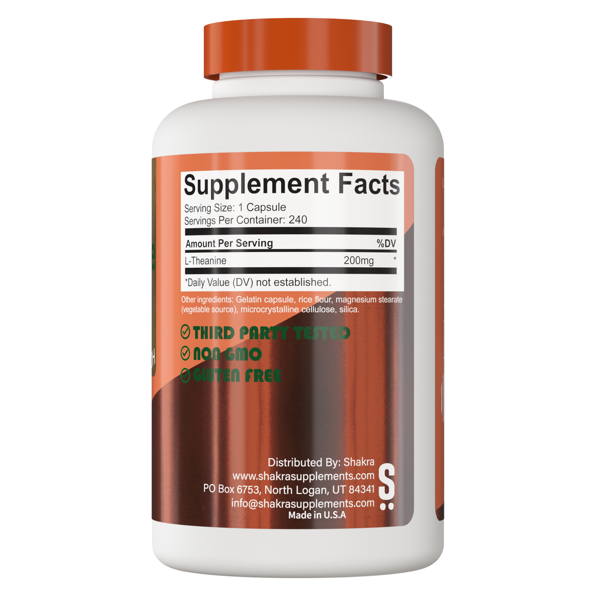 L-Teanina 200mg 240 Capsulas