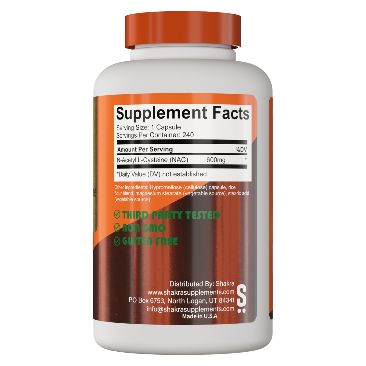 NAC VEGAN N-ACETYL L-CYSTEINE 240 cap