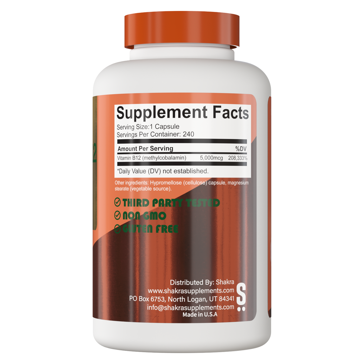 Vitamina B12 5000mcg 240 Capsulas